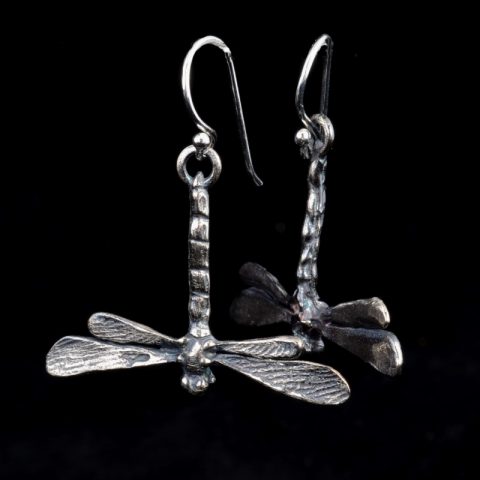 BBE02 | Sterling Silver Dragonfly Earrings by Bob Burkett - 02 | BBE02 | Sterling Silver Dragonfly Earrings by Bob Burkett - 02