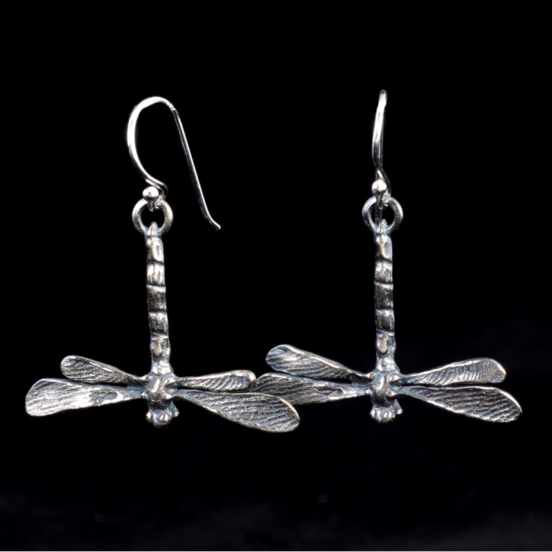 BBE02 | Sterling Silver Dragonfly Earrings by Bob Burkett - 04 | BBE02 | Sterling Silver Dragonfly Earrings by Bob Burkett - 04