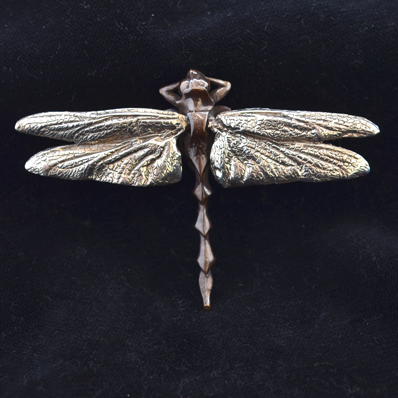BBP03BR | Large Sterling and Bronze Dragonfly by Robert Burkett - 00 | BBP03BR | Large Sterling and Bronze Dragonfly by Robert Burkett - 00