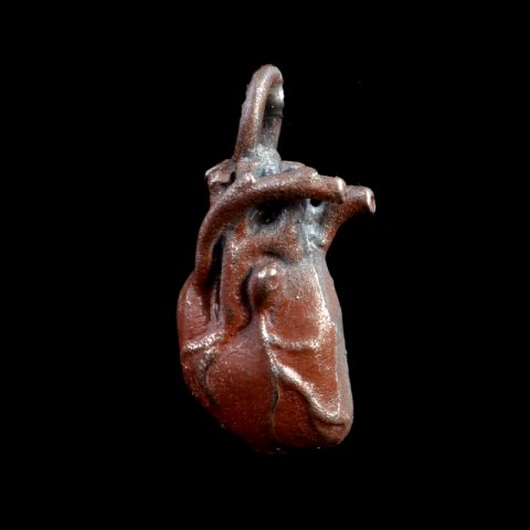 BBP9013C | Anatomical Shibuichi Heart Pendant by Robert Burkett - 03