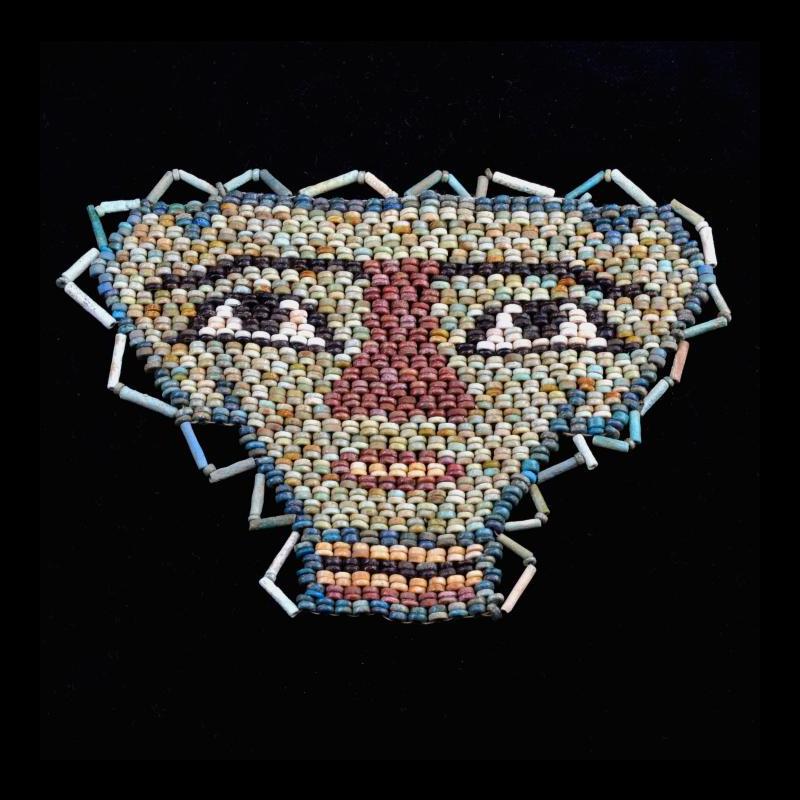 BC1069 | Mummy Mask of Ancient Glass and Faience Beads - 00