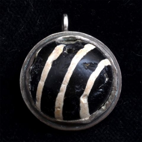 BC1104 | Pyu Ball Fragment in Sterling Silver Setting - 00