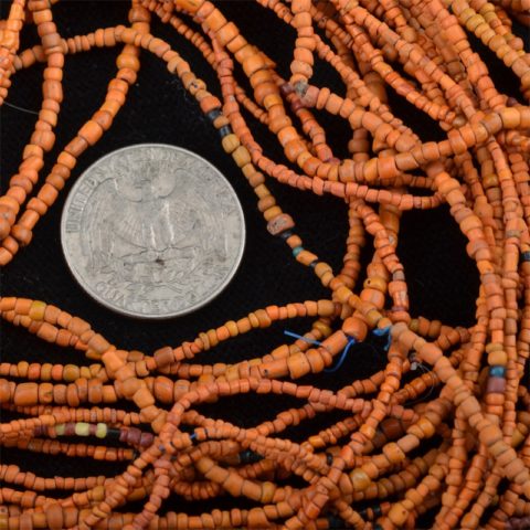 BC1237 | Ancient Orange Glass Seed Beads from Cambodia - 01 | BC1237 | Ancient Orange Glass Seed Beads from Cambodia - 01
