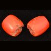Pair of Red Coral Beads