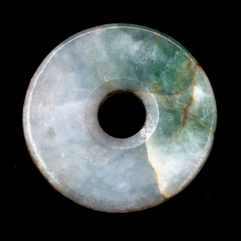 BC1382 | Set of Three Carved Burmese Jade Circles - 04 | BC1382 | Set of Three Carved Burmese Jade Circles - 04