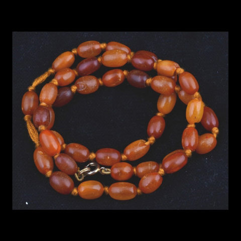 BC1464 | Strand of Darling Amber Barrel Beads