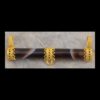 Lopburi Agate Tube Bead with 24k Gold Findings