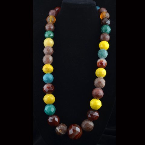 Bc1112 | Faceted Trade Bead Necklace - 02