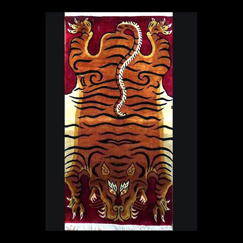 CT071S | Stylized Silk Tiger Carpet - 00