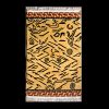 Black and Mustard ‘Modern’ Abstract Tiger Carpet