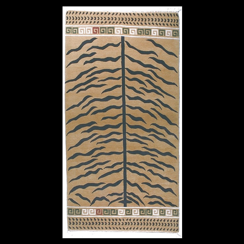 CT079 | Black and Gold Abstract Tiger Carpet | CT079 | Black and Gold Abstract Tiger Carpet
