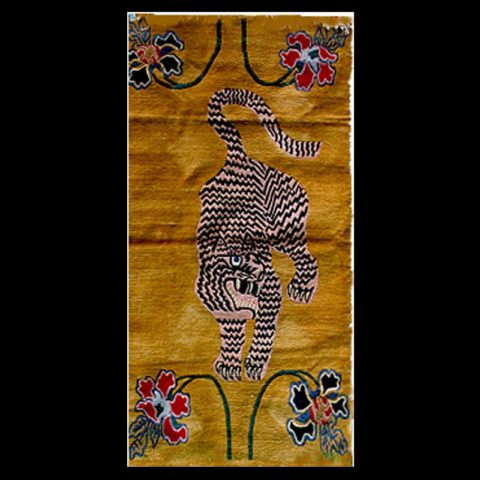 CT090 | Whimsey Tiger with Four Flowers