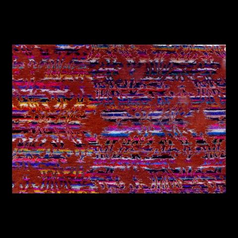 CT151 | Abstract End-of-Day Silk Runner Carpet - 02
