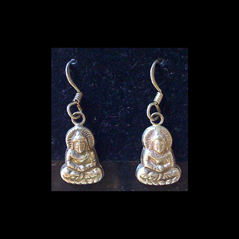 EAR02 | Sterling Silver Buddha Earrings | EAR02 | Sterling Silver Buddha Earrings