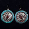 Fashion Turquoise and Coral Inlaid Earrings