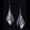 Leaf Design Earring with Lapis Inlay.