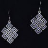 Endless Knot Earring with Lapis Inlay.