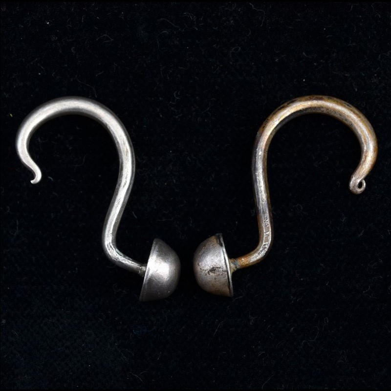 EAR3048 | Antique Hmong Silver Earrings - 00 | EAR3048 | Antique Hmong Silver Earrings - 00