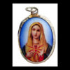 Immaculate Heart of Mary Enamel Pendant