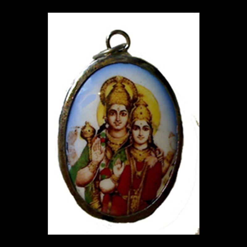 EP56 | Vishnu and Lakshmi Enamel Pendant