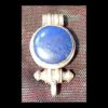 Round Sterling Silver Gau with Lapis