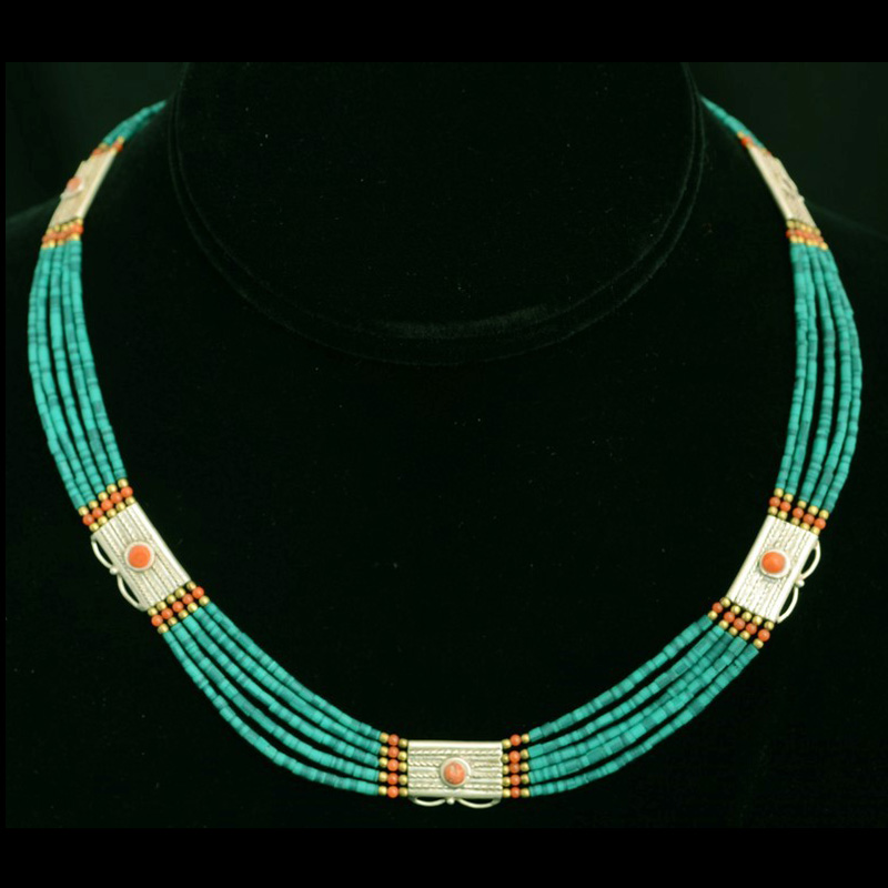 JN2009 | Nepalese Four Strand Necklace | JN2009 | Nepalese Four Strand Necklace