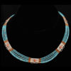 Nepalese Five Strand Turquoise Collar Necklace