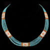 Nepalese Six Strand Turquoise Collar Necklace