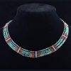 Nepalese Turquoise Five Strand Collar Necklace