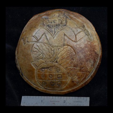 KP8008 | Antique Shan Engraved Human Skull Kapala - 01 | KP8008 | Antique Shan Engraved Human Skull Kapala - 01