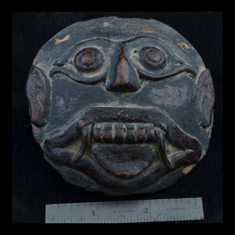 KP8018 | Antique Shan Skull Kapala with Depiction of Rahu - 01