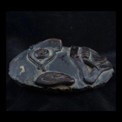 KP8018 | Antique Shan Skull Kapala with Depiction of Rahu - 03