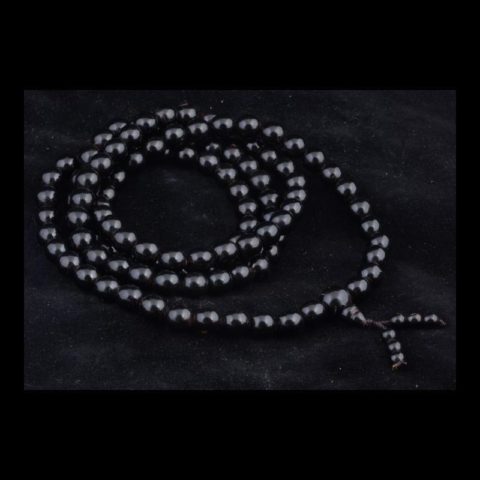 ML310 | Black Coral Mala with 10mm Beads - 00