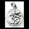 Sterling Silver OM in a  Circle