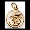 Gold Plated Sterling Silver OM in a  Circle