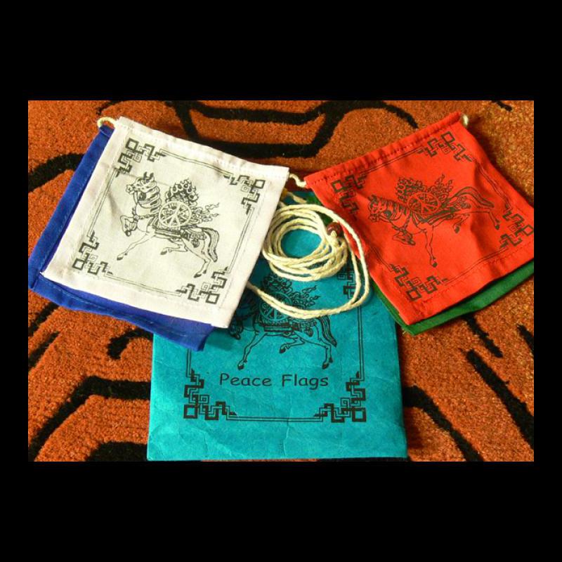 PF5-03PE | 3 inch One Cycle Lungta (Peace Horse) Prayer Flags | PF5-03PE | 3 inch One Cycle Lungta (Peace Horse) Prayer Flags