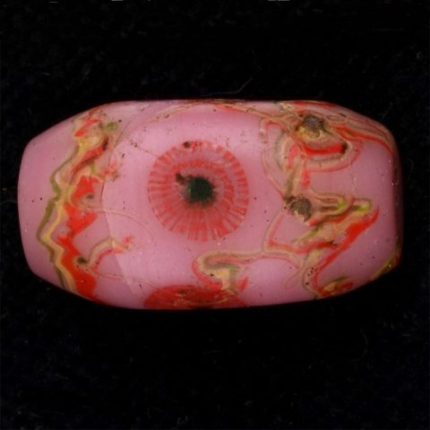 PGB021 | Pink Peking Glass Beads with Dragon Eyes - 00