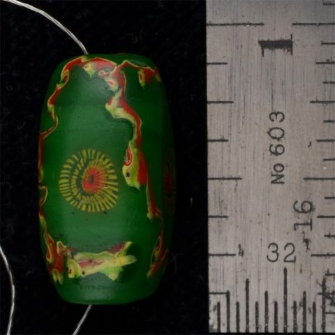 PGB06 | Green Peking Glass Dragon Eye Bead - 01 | PGB06 | Green Peking Glass Dragon Eye Bead - 01