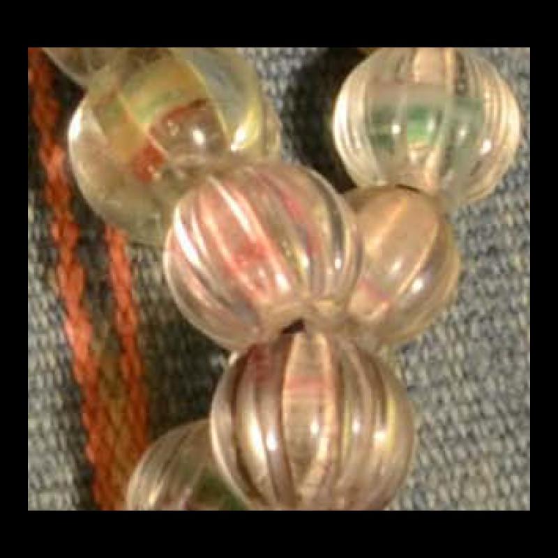 PGB165 | Graduated Peking Glass Clear Melon Beads - 01 | PGB165 | Graduated Peking Glass Clear Melon Beads - 01