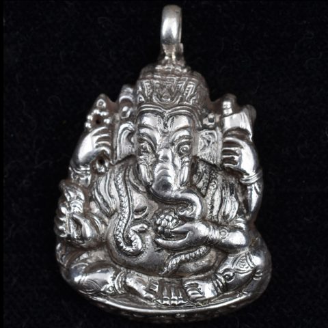 SP142 | Sterling Silver Large Ganesh Pendant