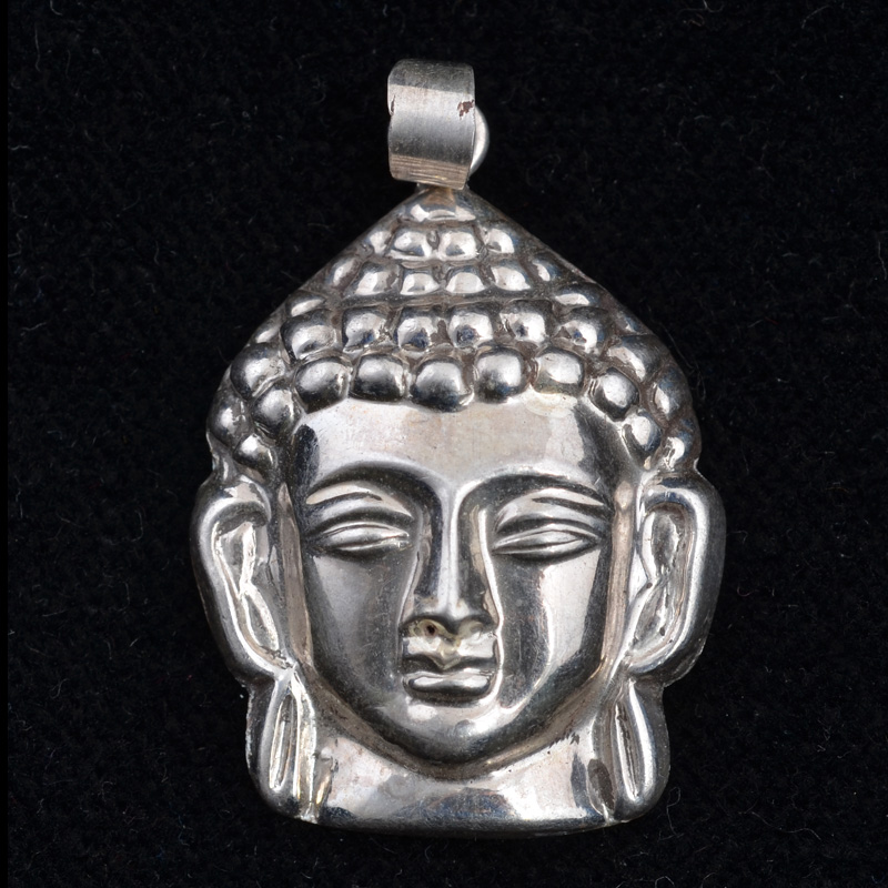 SP158 | Sterling Silver Buddha Head Pendant