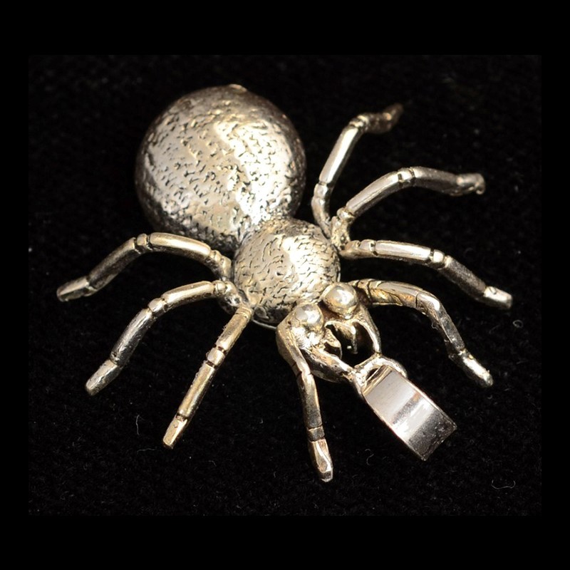 SP807 | Sterling Spider Pendant with Wiggly Legs | SP807 | Sterling Spider Pendant with Wiggly Legs