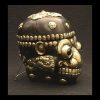 Half Size Resin Tantric Skull Decorated with Metal Stampings