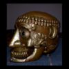 Tantric Human Full Skull Kapala with Brass Covering